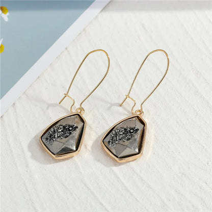 New Imitation Natural Stone Irregular Earrings