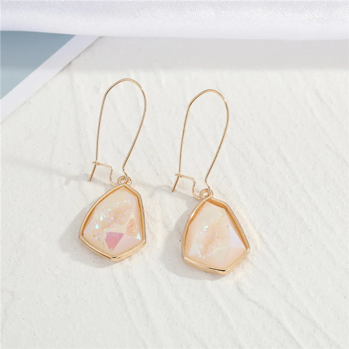 New Imitation Natural Stone Irregular Earrings