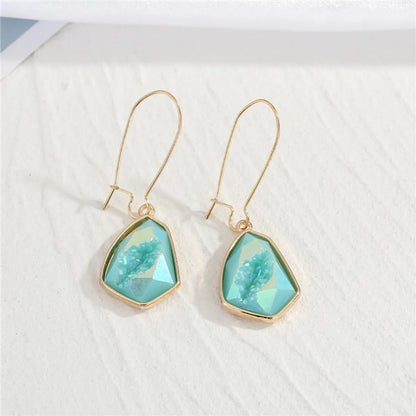 New Imitation Natural Stone Irregular Earrings