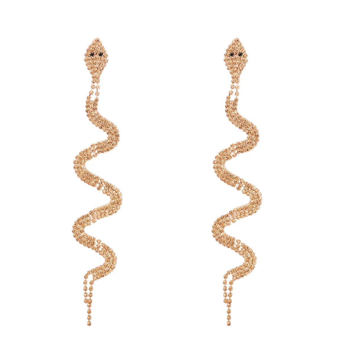 New  Inlaid  Diamond Snake Earrings