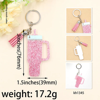 New Inspired By Tumbling Cup Keychain Flash Acrylic Gift For Cup Lovers