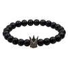 New Jewelry Black Frosted Dumbbell Beaded Bracelet Couples Jewelry