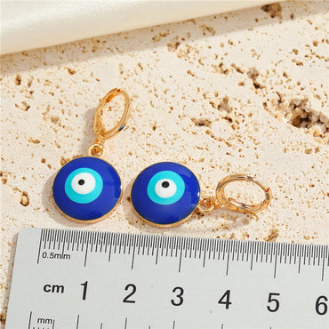 New Jewelry Dark Blue Eyes Creative Turkish Eye Earrings Clavicle Chain