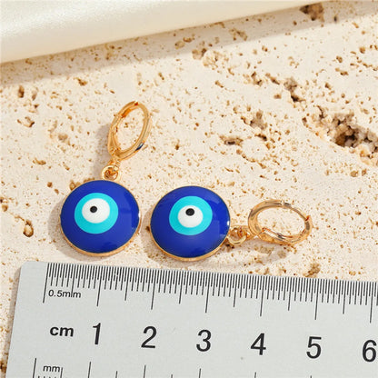 New Jewelry Dark Blue Eyes Creative Turkish Eye Earrings Clavicle Chain