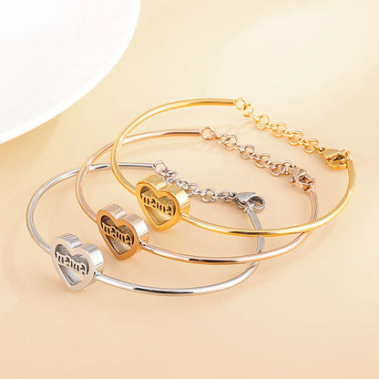 New Korean Mama Heart-shaped Mother's Day Jewelry Adjustable Ladies Bracelet Wholesale