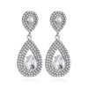 New Long Earrings Super Flash Zircon Water Drop Earrings Crystal Bridal Earrings Wholesale