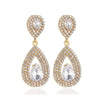 New Long Earrings Super Flash Zircon Water Drop Earrings Crystal Bridal Earrings Wholesale