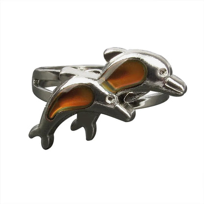 New Mood Creative Double Dolphin Ring