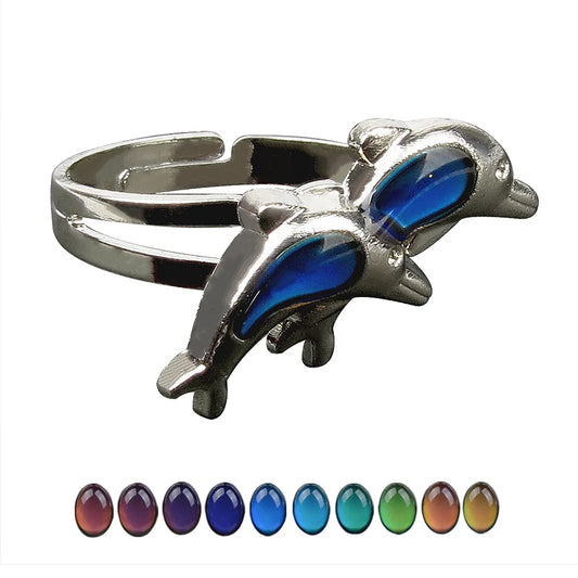 New Mood Creative Double Dolphin Ring