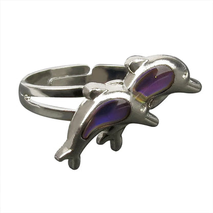 New Mood Creative Double Dolphin Ring