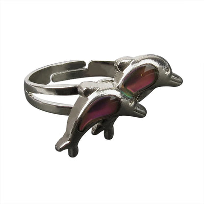 New Mood Creative Double Dolphin Ring