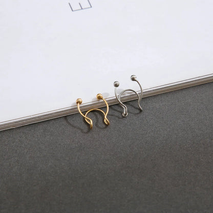 Simple Style Letter Copper Plating Nose Studs