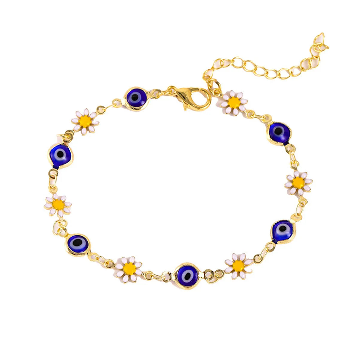 IG Style Korean Style Devil'S Eye Daisy Alloy Wholesale Bracelets