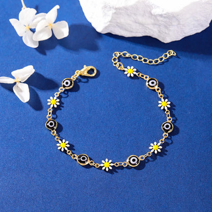 IG Style Korean Style Devil'S Eye Daisy Alloy Wholesale Bracelets