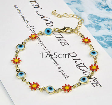 IG Style Korean Style Devil'S Eye Daisy Alloy Wholesale Bracelets