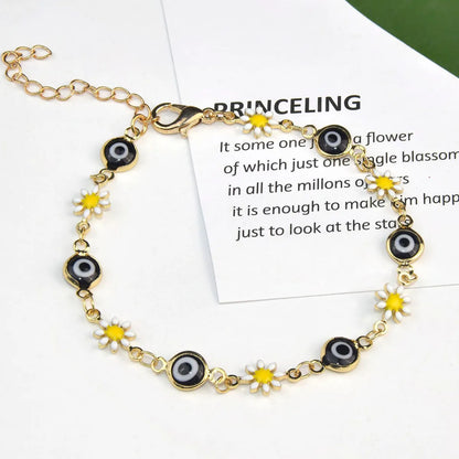 IG Style Korean Style Devil'S Eye Daisy Alloy Wholesale Bracelets