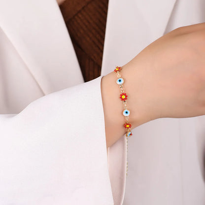 IG Style Korean Style Devil'S Eye Daisy Alloy Wholesale Bracelets