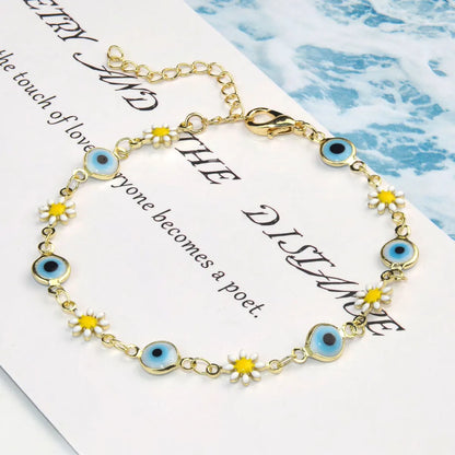 IG Style Korean Style Devil'S Eye Daisy Alloy Wholesale Bracelets