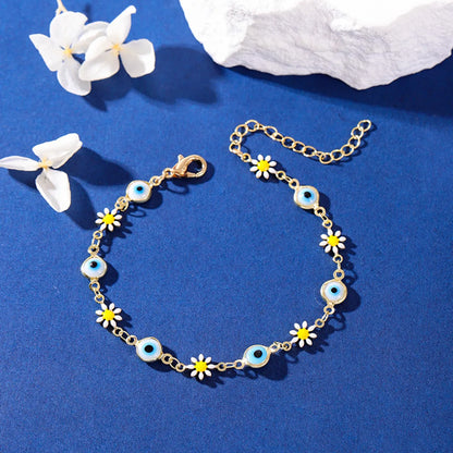 IG Style Korean Style Devil'S Eye Daisy Alloy Wholesale Bracelets