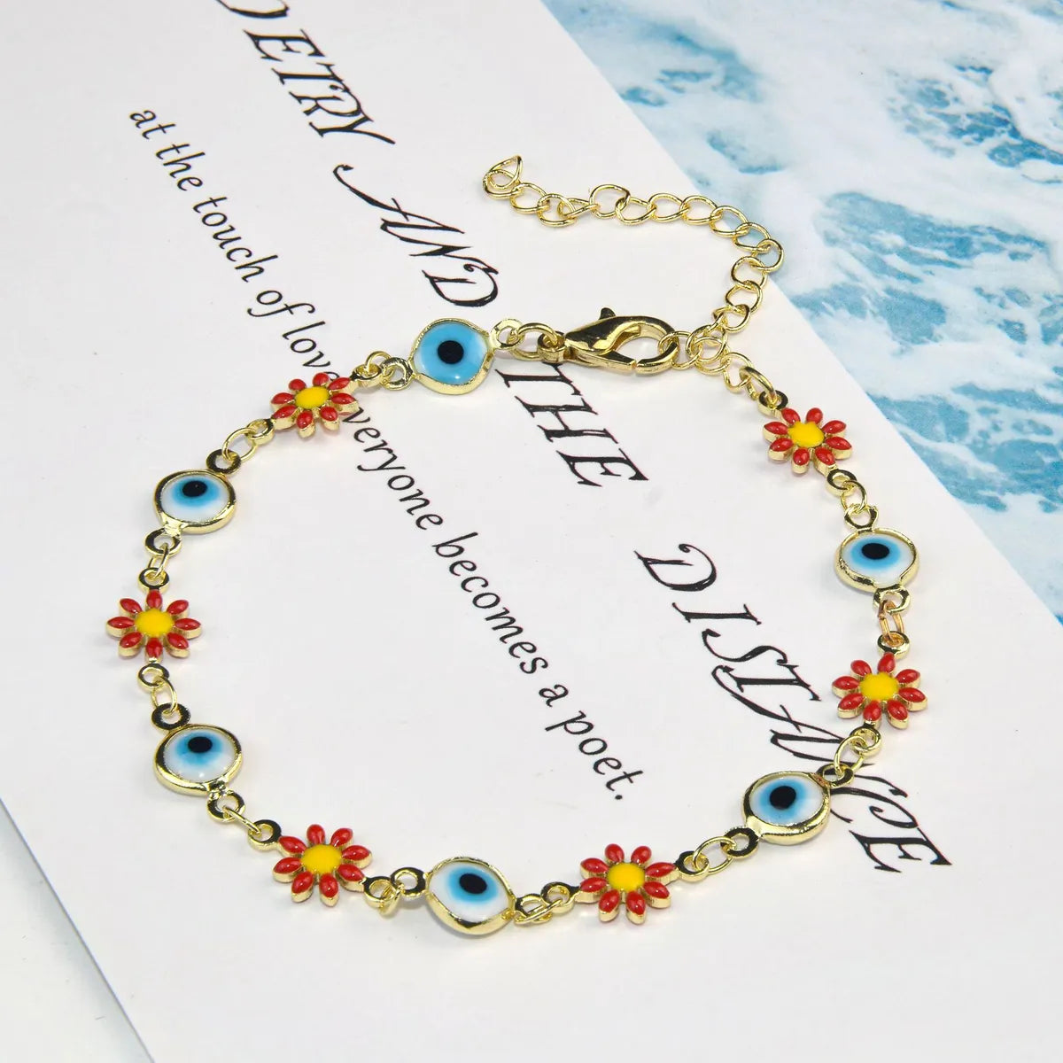 IG Style Korean Style Devil'S Eye Daisy Alloy Wholesale Bracelets