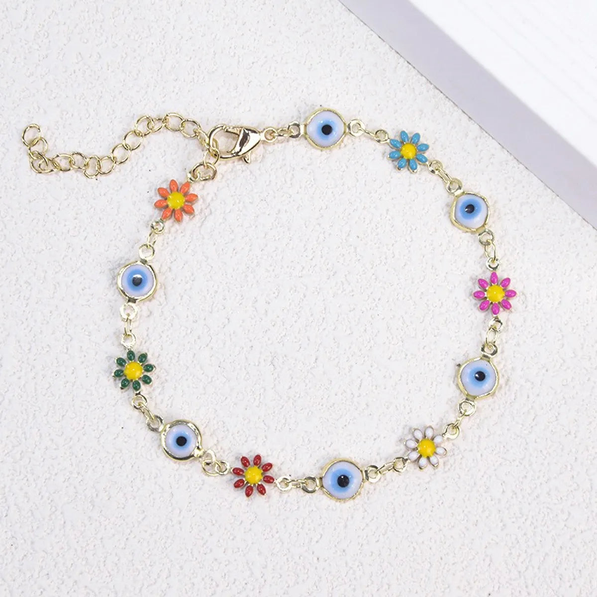 IG Style Korean Style Devil'S Eye Daisy Alloy Wholesale Bracelets