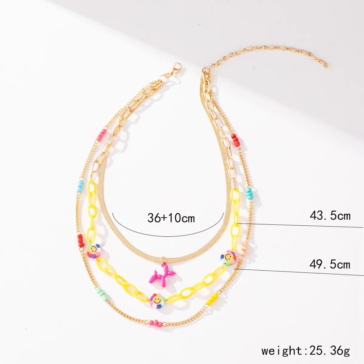 New Personality Fashion Daisy Pearl Necklace Flower Puppy Multi-layer Necklace