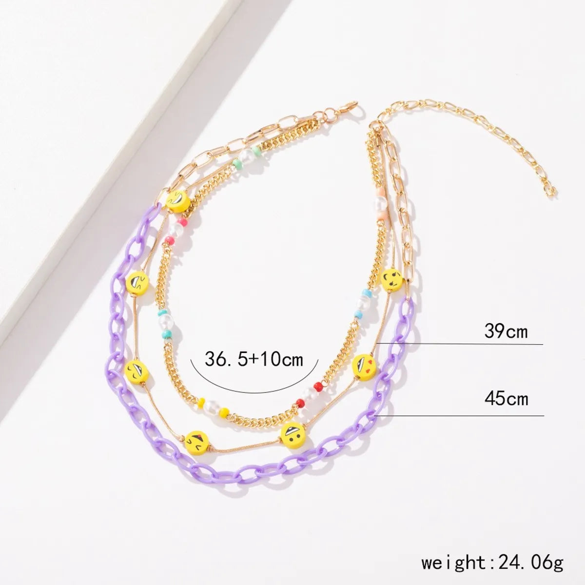 New Personality Fashion Daisy Pearl Necklace Flower Puppy Multi-layer Necklace