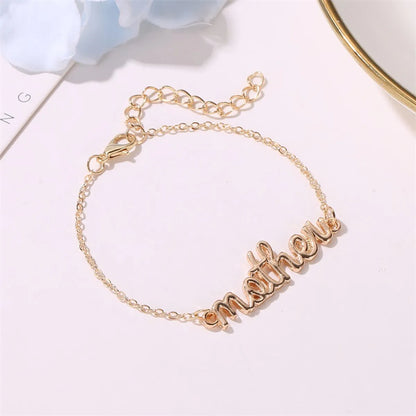 New Personality Letter Mother Daughter Parent-child Alloy Bracelet Wholesale