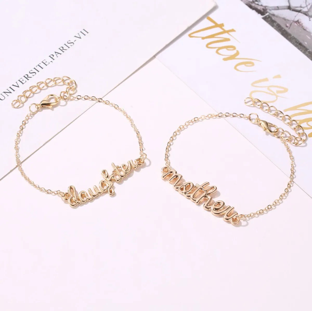 New Personality Letter Mother Daughter Parent-child Alloy Bracelet Wholesale