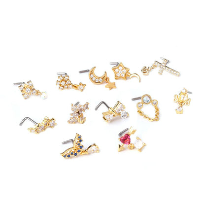 Fashion Geometric Metal Plating Nose Ring