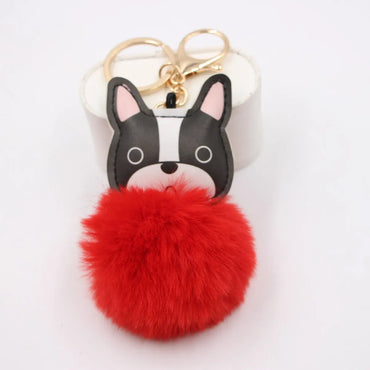 New Puppy Dog Key Chain Pendant Bag Purse Plush Pendant