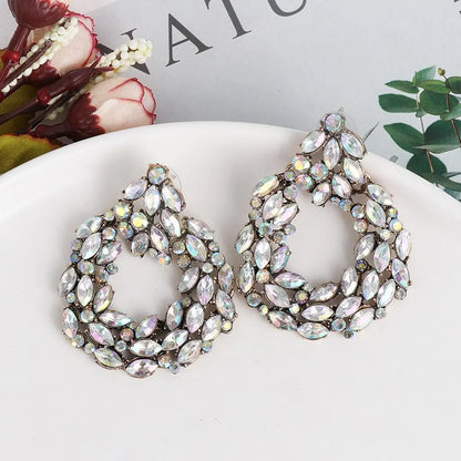 New Retro Studded Geometric Stud Earrings