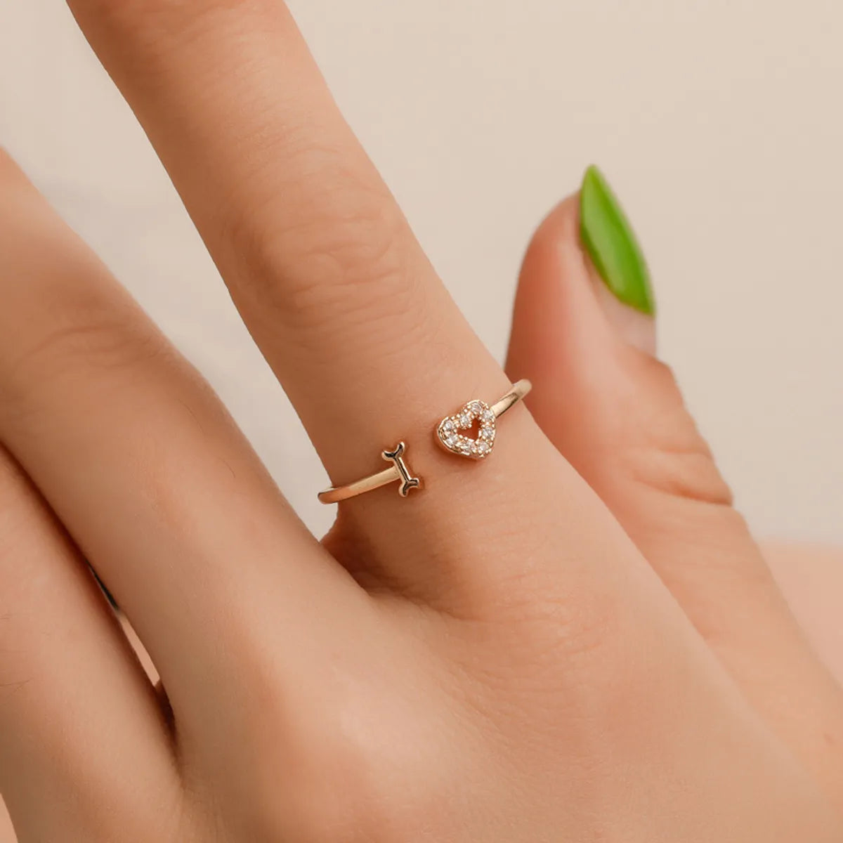 New Ring Fashion Letter Jewelry Personalized Love Women'S Single Ring Trend Love Opening Couple Ring