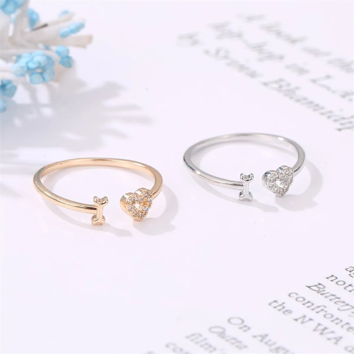 New Ring Fashion Letter Jewelry Personalized Love Women'S Single Ring Trend Love Opening Couple Ring