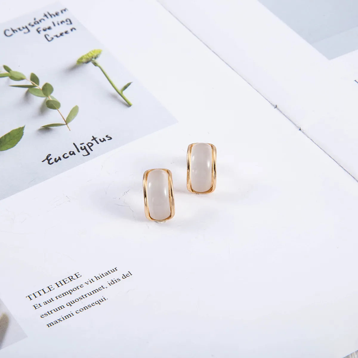 New S925 Silver Needle Geometric Fashion Korean Alloy Earrings