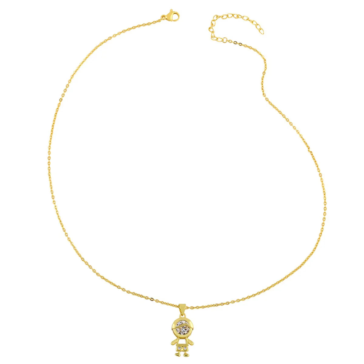 Fashion Doll 18k Gold Plated Necklace In Bulk