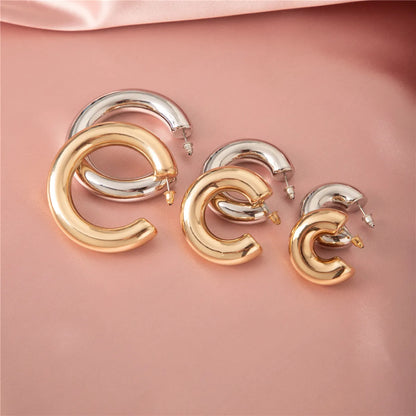 Fashion Geometric Plating Alloy No Inlaid Earrings