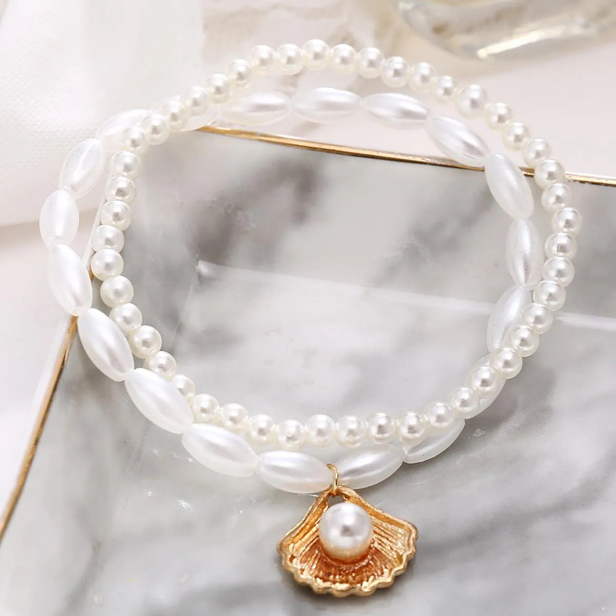 Vintage Style Shell Alloy Unisex Anklet