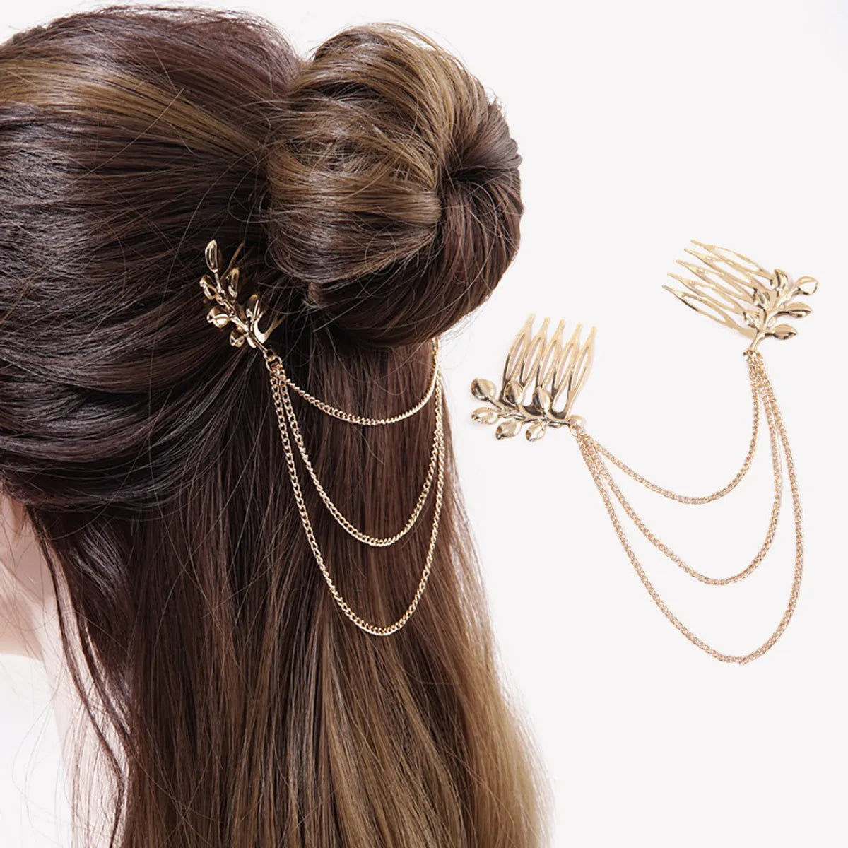 New Simple Plate Leaf Hair Clip