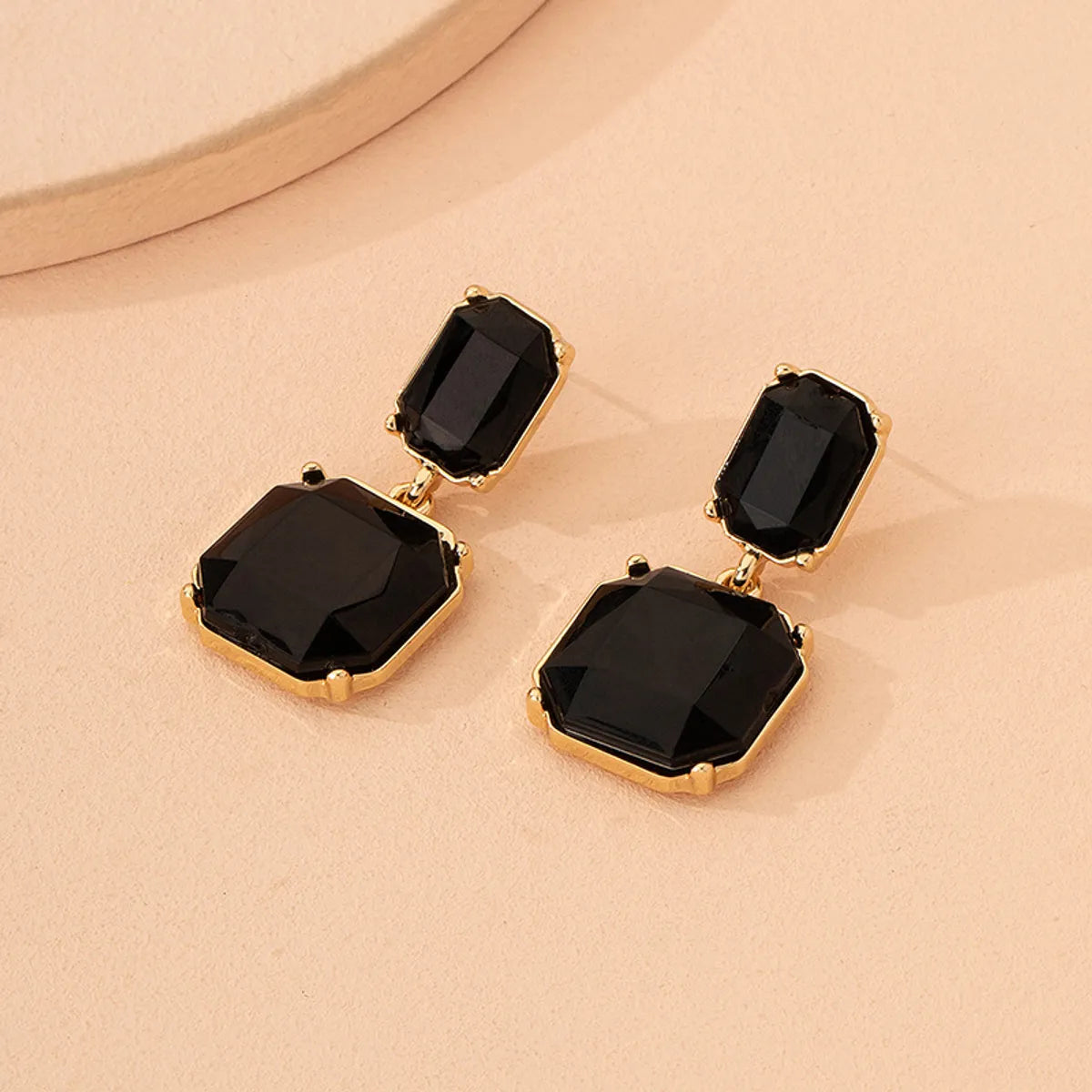 Fashion Letter Plating Alloy No Inlaid Earrings