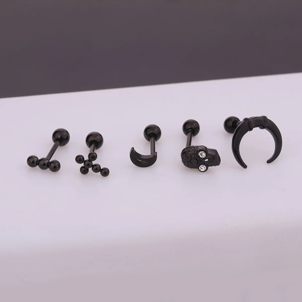 Ear Cartilage Rings & Studs Lady Moon 316 Stainless Steel  Plating