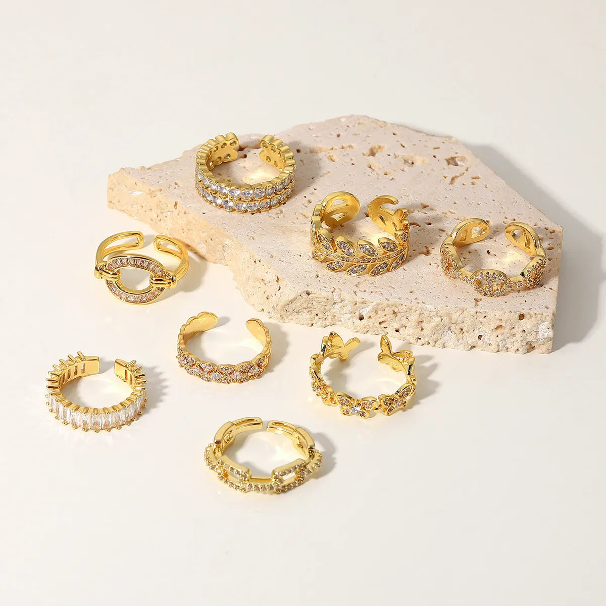 Fashion Copper Gold Plated Zircon In Bulk