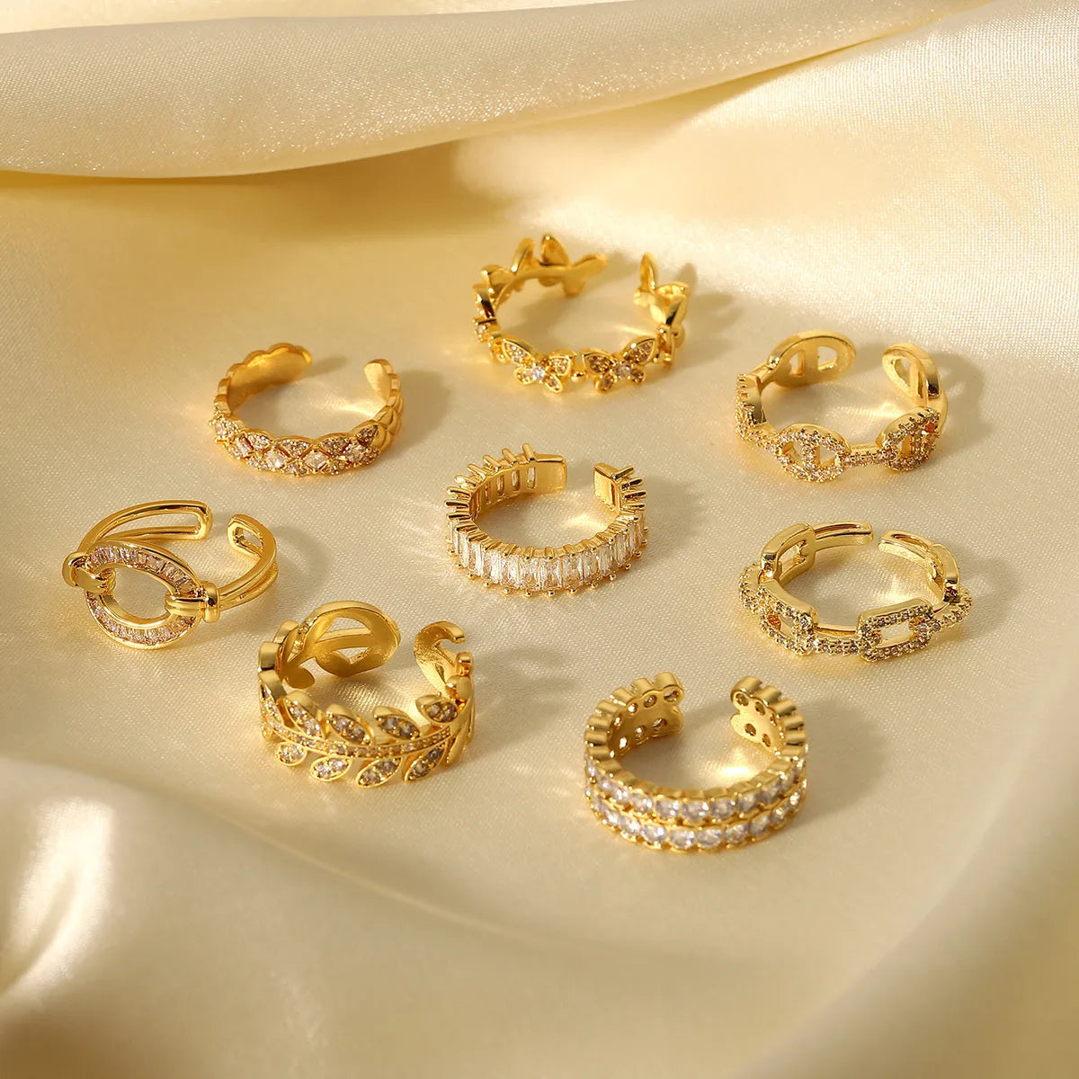 Fashion Copper Gold Plated Zircon In Bulk