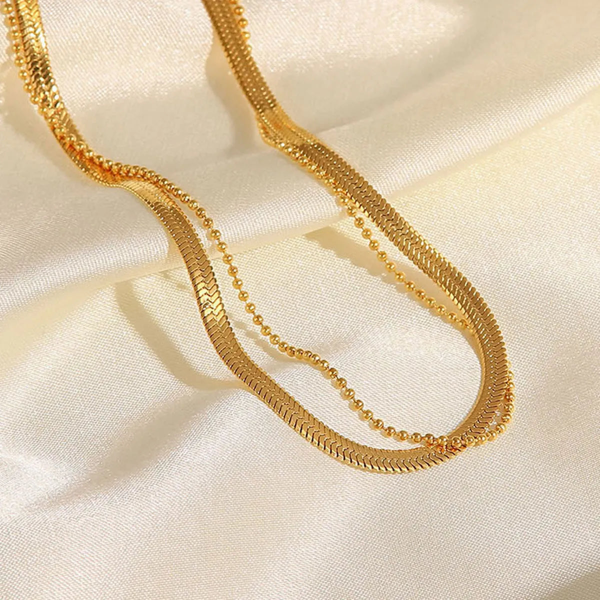 New Style 18k Gold Plated Stainless Steel Snake Bone Chain Anklet