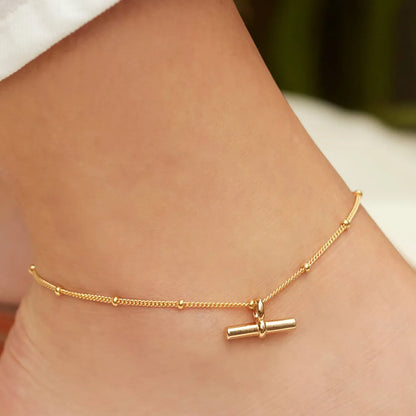 Wholesale Jewelry Simple Style Geometric 304 Stainless Steel Plating Anklet