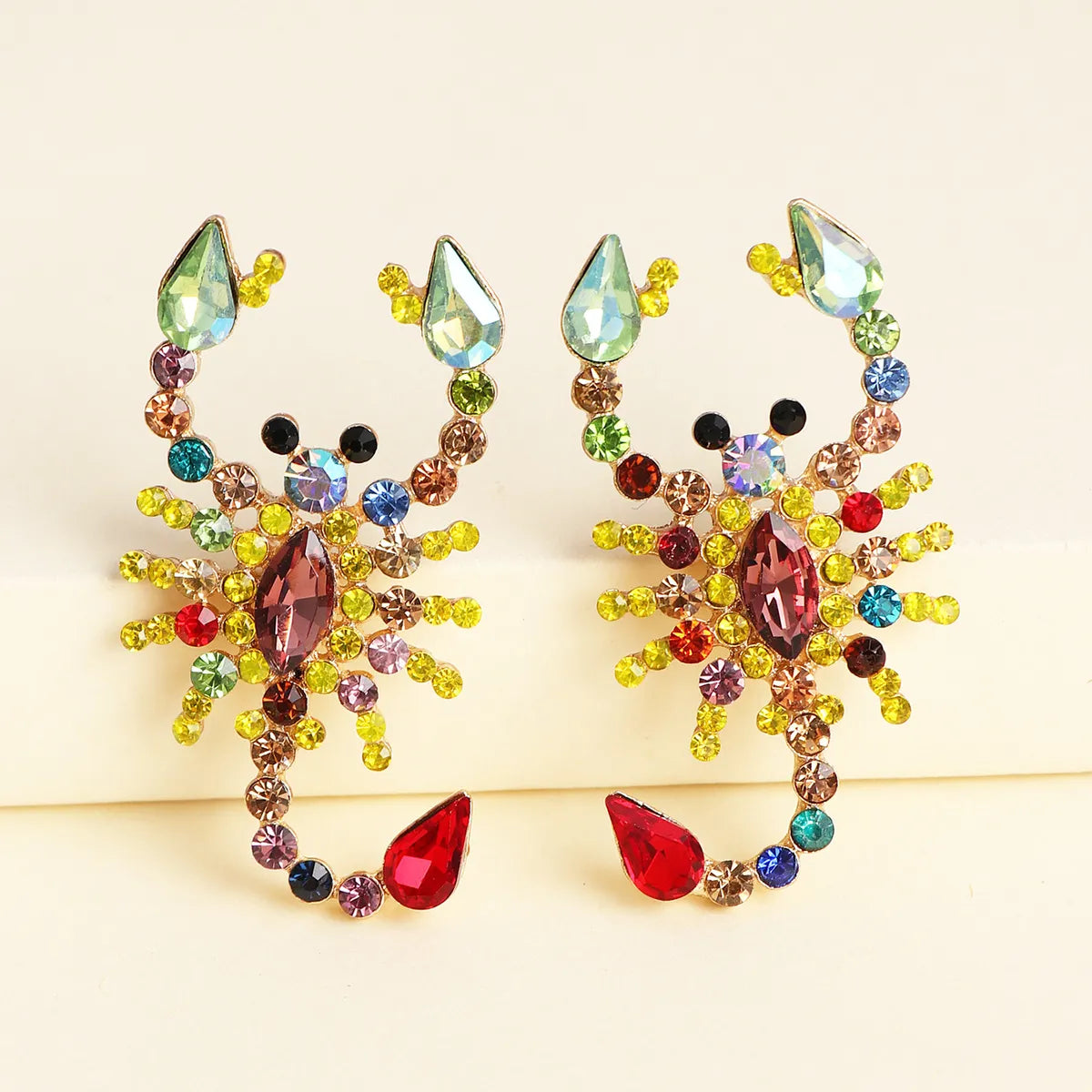 New Style Big Earrings Ladies Crystal Diamond Scorpion Earrings Trendy Jewelry Hypoallergenic Wholesale Gooddiy