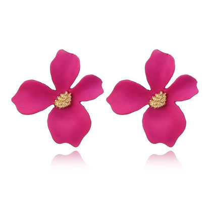 Fashion Flower Alloy Ear Studs