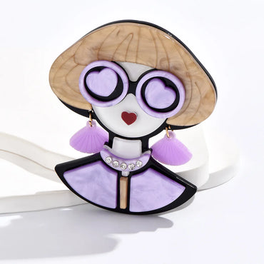 New Style Fashion Cartoon Figure Women Alloy Brooch