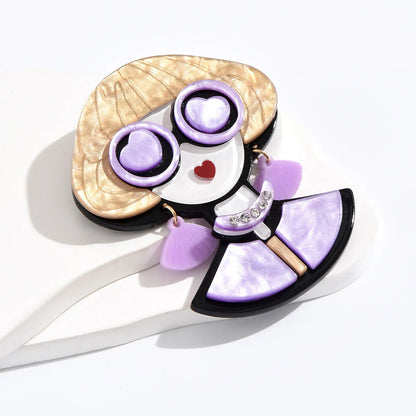 New Style Fashion Cartoon Figure Women Alloy Brooch