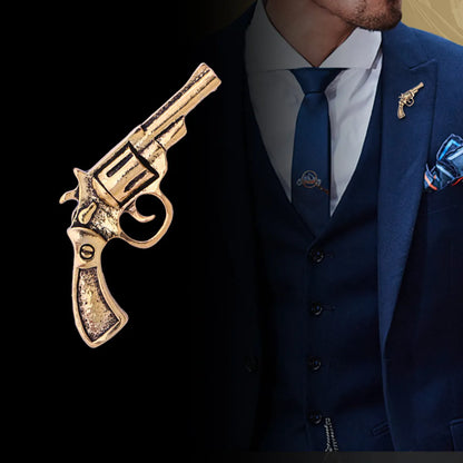 Fashion Pistol Alloy Zinc Plating Men'S Brooches